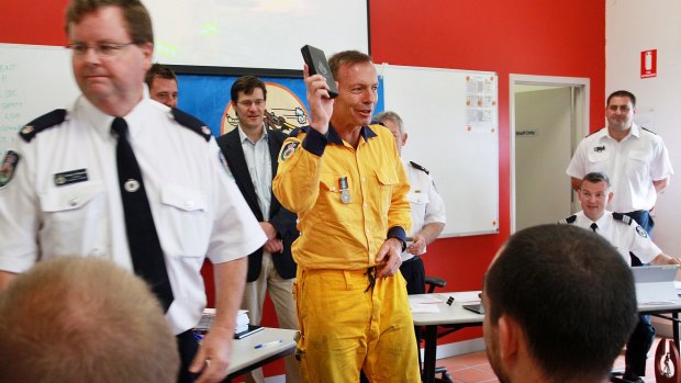 "All the boys are here," Prime Minister Tony Abbott said as he greeted the men by name.