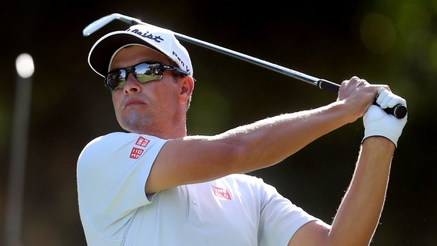 Heating up: Adam Scott has produced the best golf of his summer swing on the Gold Coast.