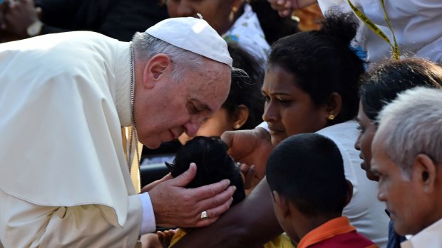 Pope Francis during a visit this week to the Sri Lankan capital Colombo. 