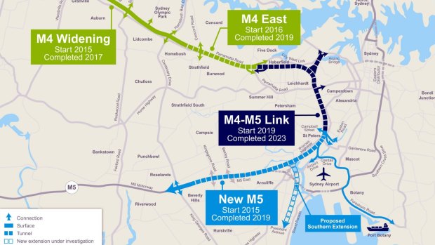 The so-called Sydney gateway was listed as part of the second stage of WestConnex in the business case.