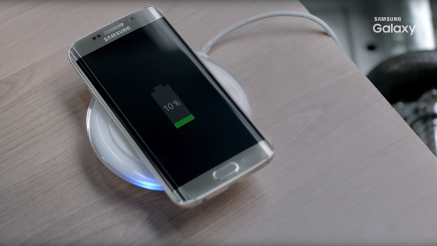 A screen grab from the video shows a wireless charger. Could the charger be included with the new phone?