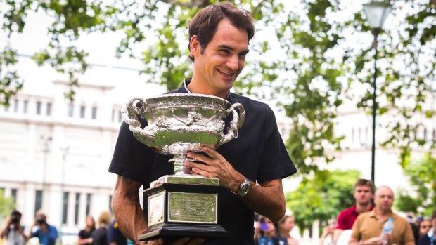 Roger Federer after last year's triumph.