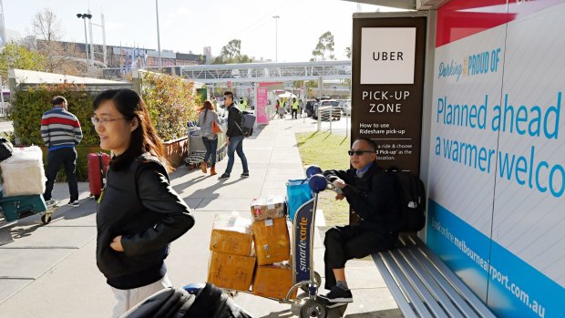 New UberX wait-zone at Melbourne Airport. 