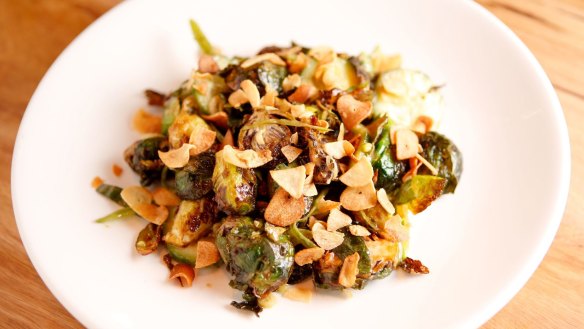 The umami salad with brussels sprouts.