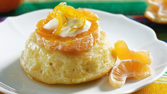 Mini mandarin puddings.