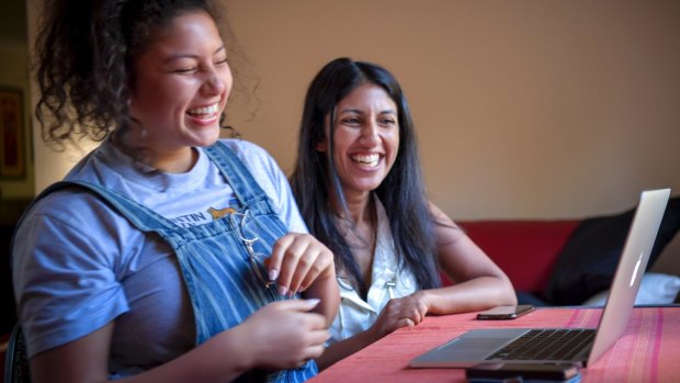 VCE student Natasha Kennedy finally receives her ATAR score alongside her mother Trixie Kennedy. 