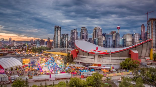 The Scotiabank Saddledome in Calgary, Alberta, Canada.