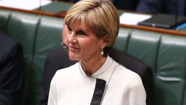 Muslim families are Australia's "front line of defence" against radicalised young people, Foreign Minister Julie Bishop says