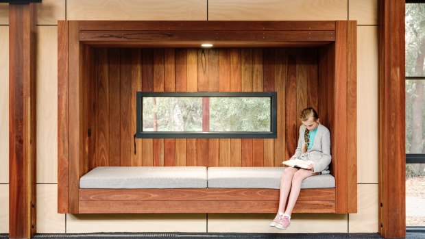 The Woodleigh School uses discrete zones and different furniture scales to enhance learning.