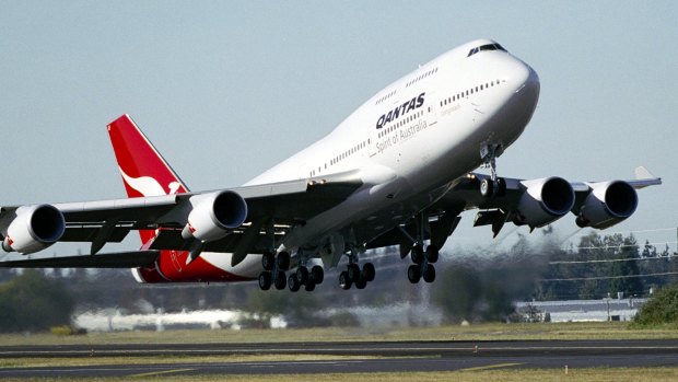 波音747大型喷气式客机为澳洲航空近50年了。