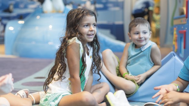 Children are entertained at Carnival Cruise' Camp Ocean.
