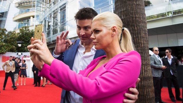 Sophie Monk and Stuart Laundy at the ARIA Awards on Tuesday.