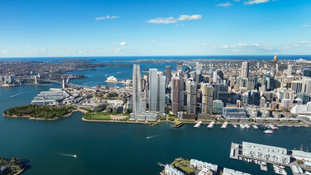 The base of the proposed casino at Barangaroo will block the publicly owned foreshore Philip Thalis' designs had reserved for public use.