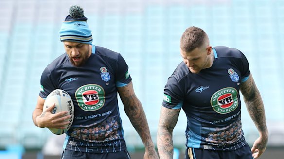 Booze brothers: Blake Ferguson and Josh Dugan.