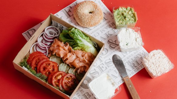 5 &amp; Dime's smoked salmon bagel pack.
