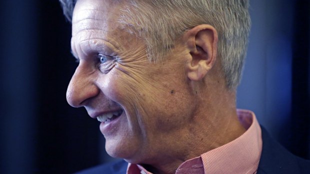 Libertarian presidential candidate former New Mexico Governor Gary Johnson.