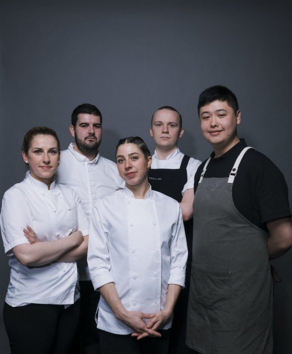 The finalists (from left): Sarah Cremona, left, John Laureti, Anna Ugartes Carral, Bill Nockles and Gerald Ong. 