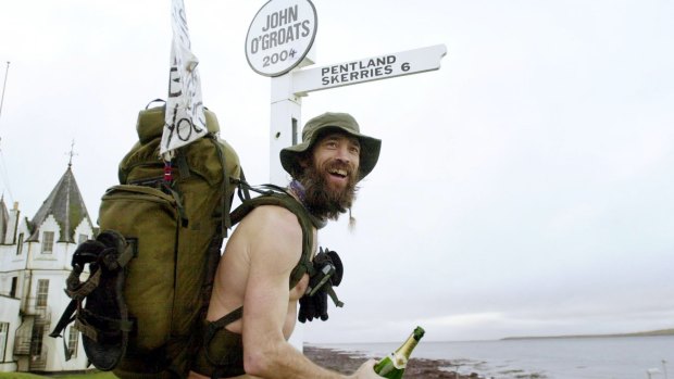 Keep walking: "Naked Rambler" Stephen Gough after hiking the length of Britain in 2004.