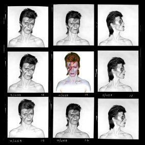 The Aladdin Sane cover shoot by Brian Duffy.