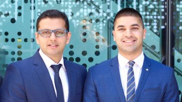 Founders of the CancerAid app, Dr Raghav Murali-Ganesh (left) and Dr Nikhil Pooviah, aim to "put the power within the hands of the patient".
