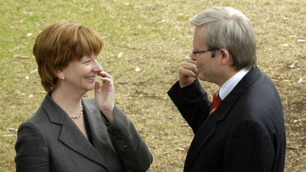 In happier times: Julia Gillard and Kevin Rudd in 2006.