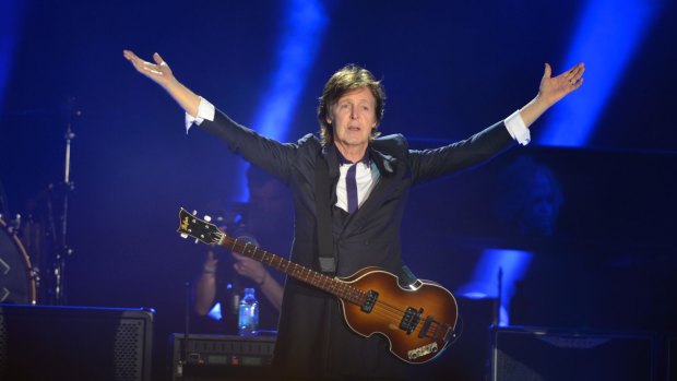 Paul McCartney on stage in Washington, 2016.