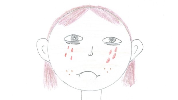 A child's drawing of life in detention.