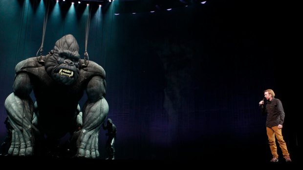 Sonny Tilders with King Kong at the Regent Theatre in 2013.