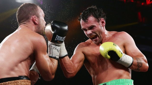 No holding back: Daniel Geale connects with a right uppercut.