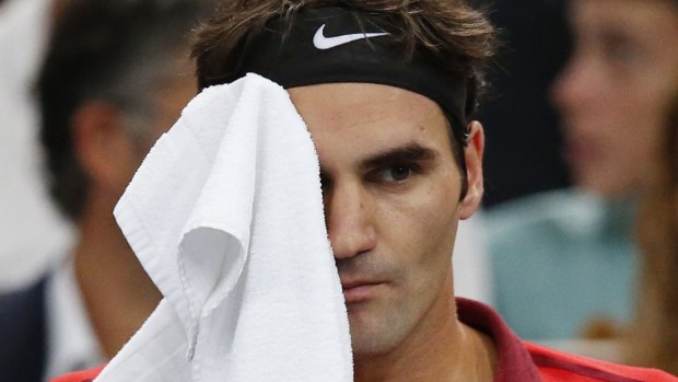 Shock loss: Swiss ace Roger Federer.