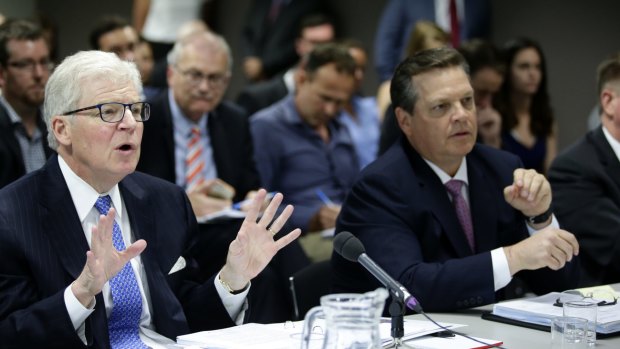 Chevron's vice president and general tax counsel, Sandy Macfarlane (left) and 
Chevron managing director Australia Roy Krzywosinski.