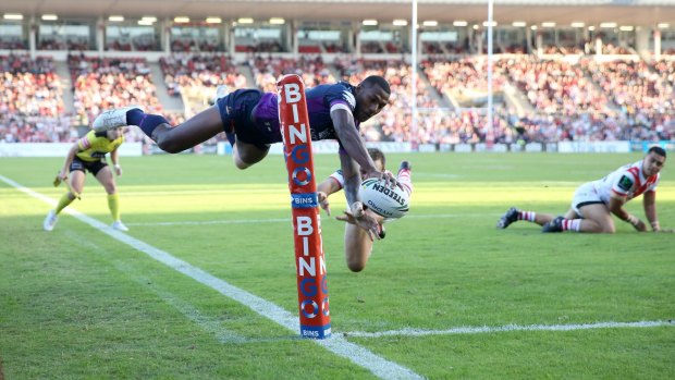 Flying high: Melbourne winger Suliasi Vunivalu will play for Fiji this weekend.
