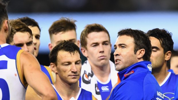 Hot water: North Melbourne coach Brad Scott questioned the umpires' integrity. 