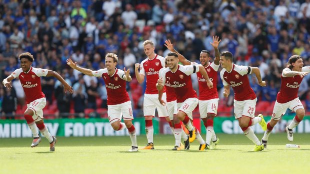 Arsenal claimed the Community Shield in a penalty shootout.