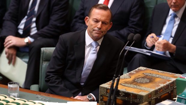 At the height of his powers? Tony Abbott during question time on Tuesday.