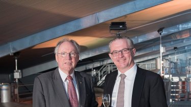 Lion chief executive Stuart Irvine and Lion Chairman Sir Rod Eddington in 2015