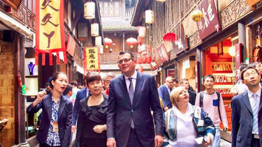 Daniel Andrews visiting Chengdu, China, in 2015.