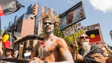 A rally calling to change the date of Australia Day.