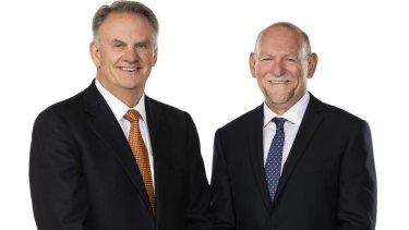 One Nation's NSW leader Mark Latham (left) and his colleague Rod Roberts. 