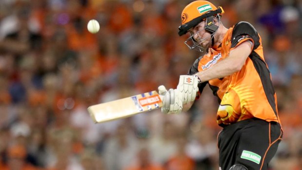Ashton Turner of the Scorchers in action against the Sydney Sixers at the WACA on Monday night.