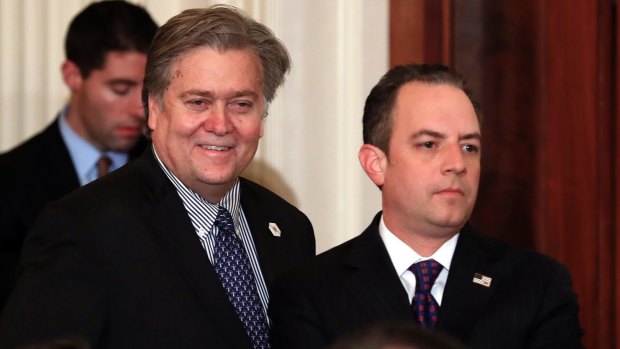 Steve Bannon and Reince Priebus were quickly brought in by Trump when details of Flynn's talks with Russia were made clear. 