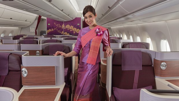 Thai Airways business class seats are roomy.