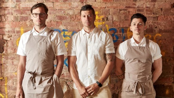 The Prince team (from left) head chef Dan Cooper, executive chef Dan Hawkins and sous chef Chris Andrews.