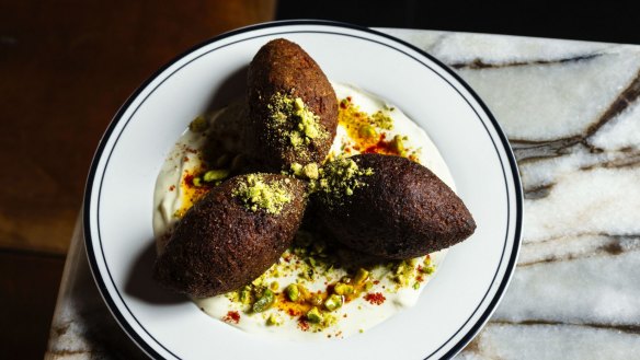 Pistachio adds interest to kibbeh.