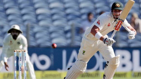 Matt Renshaw rushed off the field following the dismissal of David Warner.