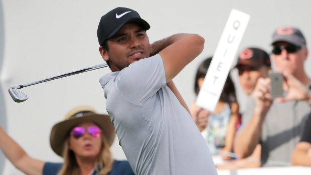 Jason Day watches his tee shot on the 17th hole during the final round of the BMW Championship in September. 
