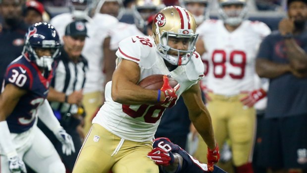 Second chance? Jarryd Hayne in action against the Houston Texans in August.