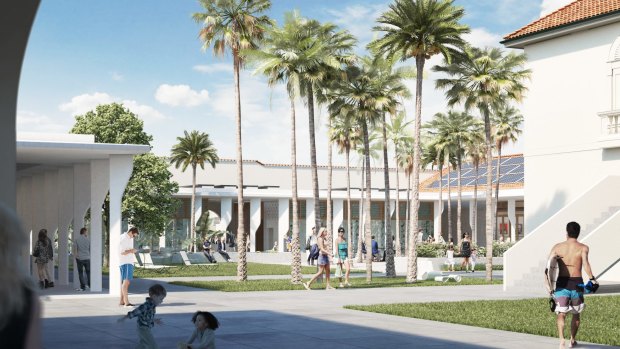Artist's impression of the pavilion's northern courtyard upgrades, which are now being reconsidered. 