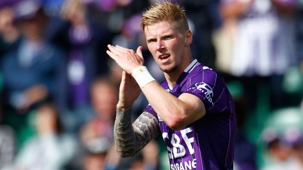IN TROUBLE: Perth Glory star Andy Keogh and teammate Josh Risdon were arrested in Adelaide.
