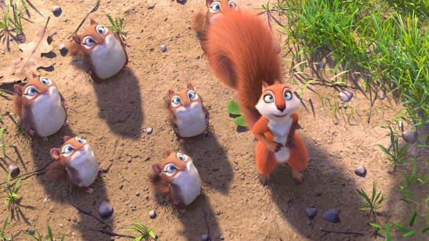 Wisecracking animals: a scene from The Nut Job 2: Nutty by Nature.